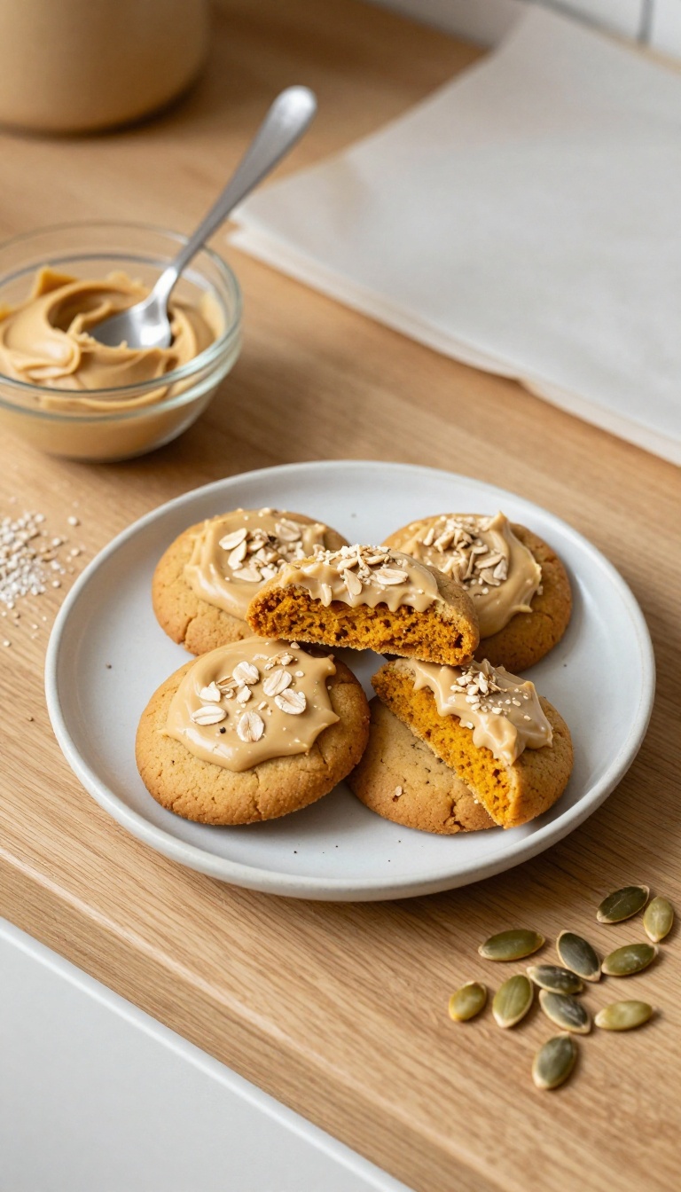 1. Classic Pumpkin Cookies with Peanut Butter Frosting