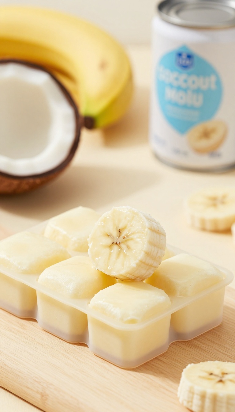 8. Coconut & Banana Frozen Cubes