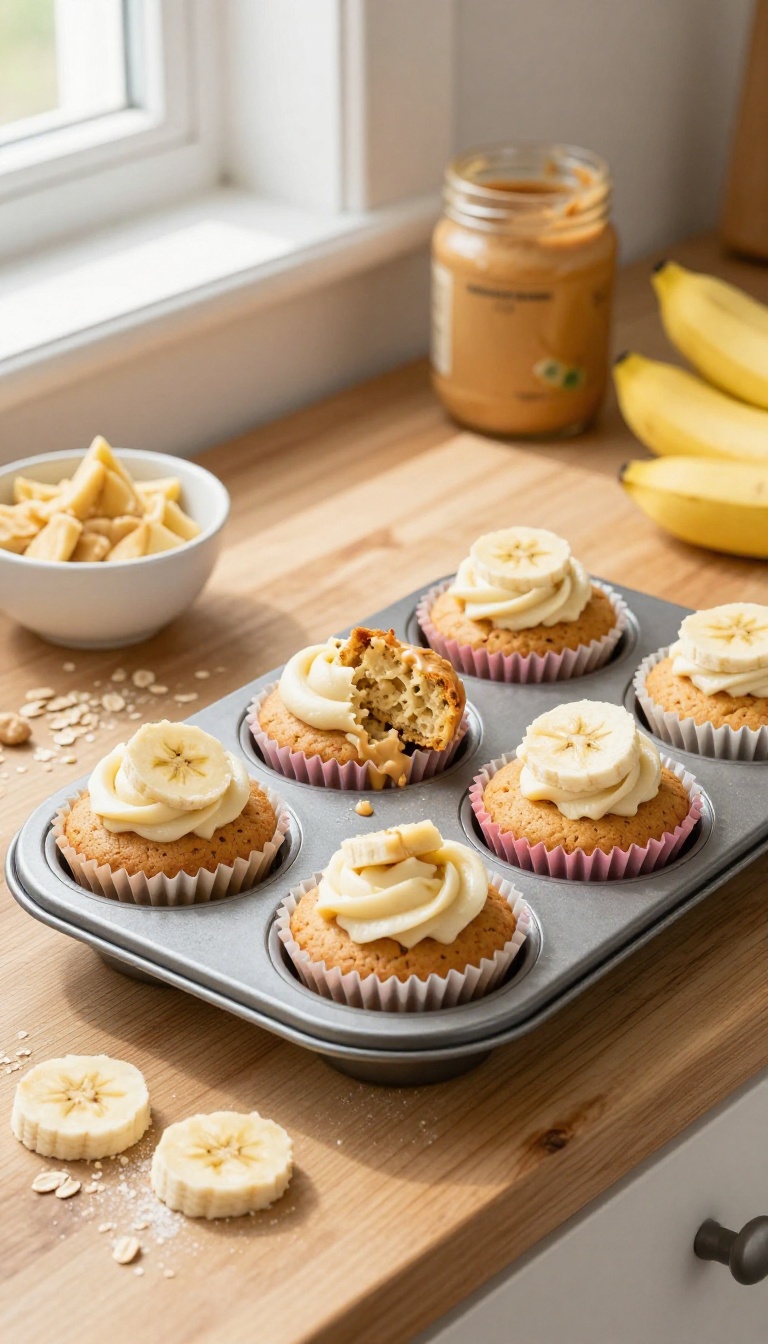 1. Peanut Butter & Banana Cupcakes
