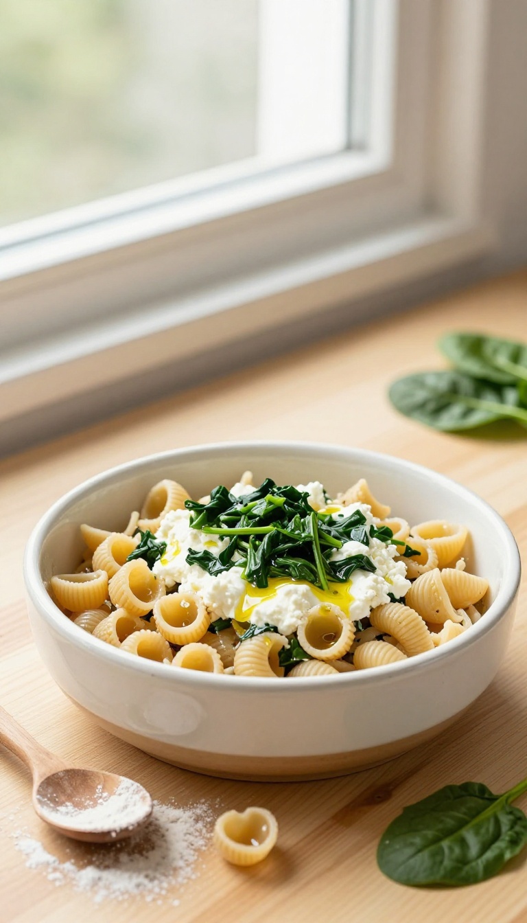 8. Cottage Cheese and Pasta Bowl