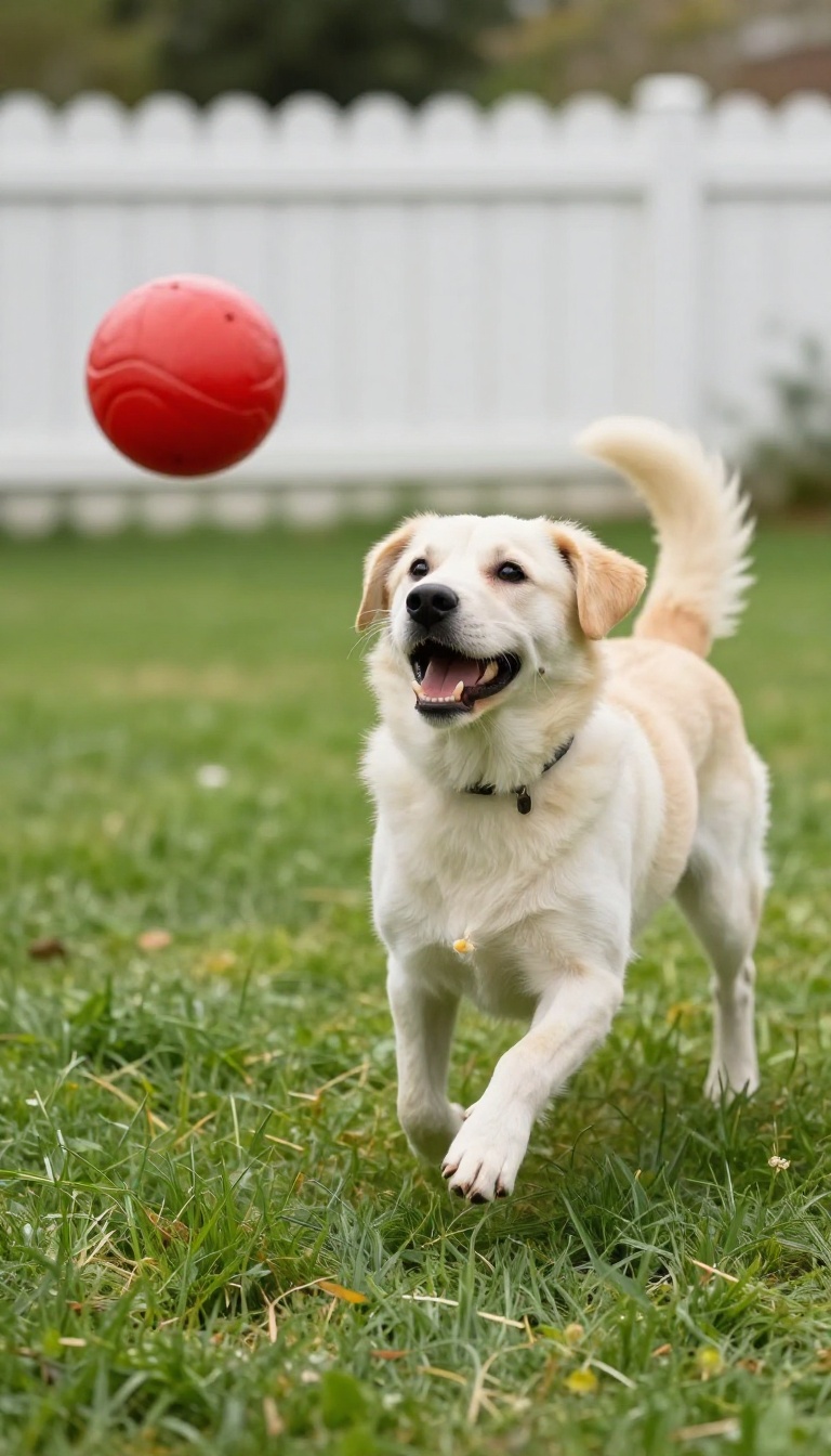 Dog pausing during play to obey a leave it command, with a treat offered as a reward.