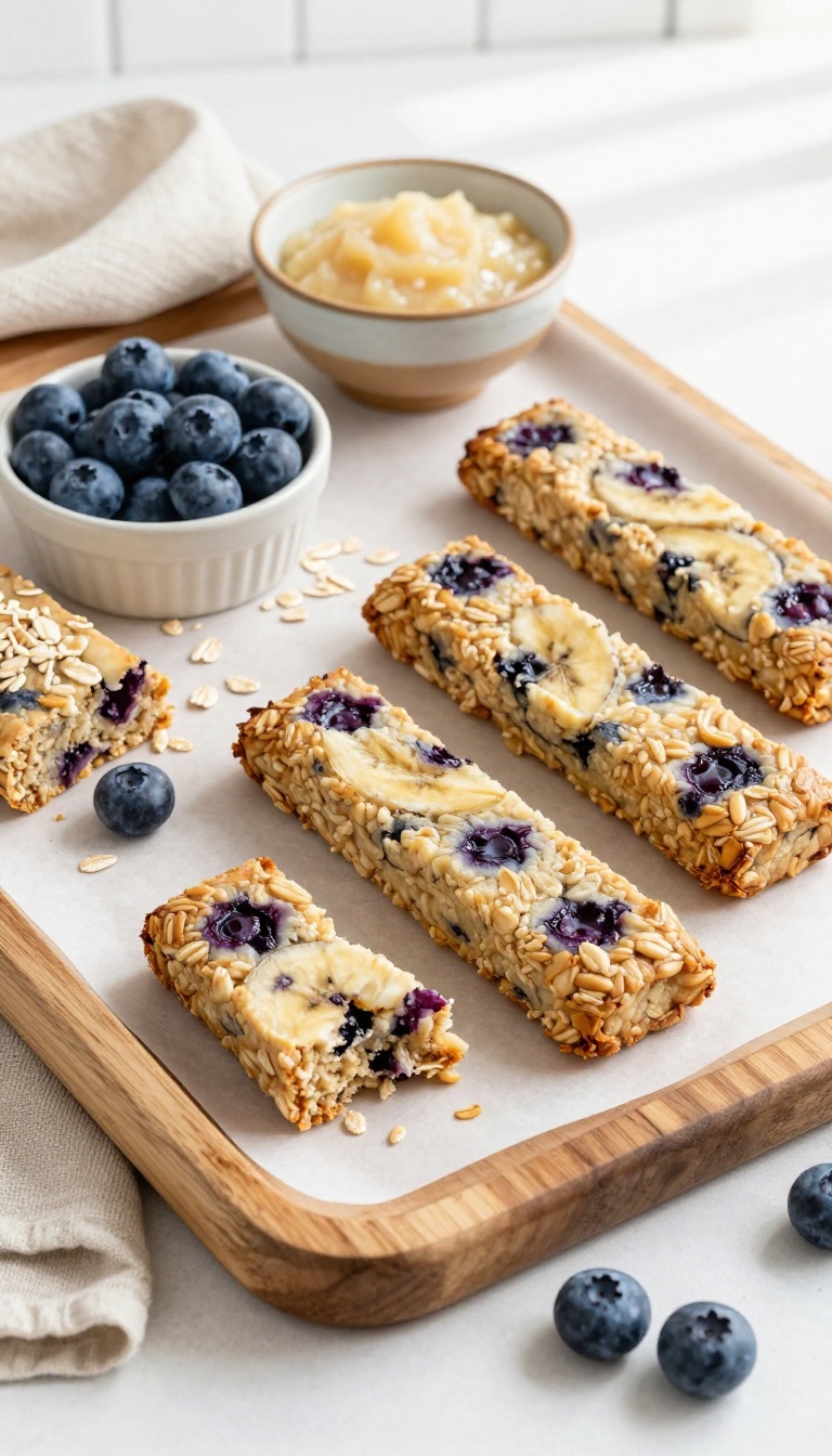 3. Baked Blueberry Oat Bars With Banana
