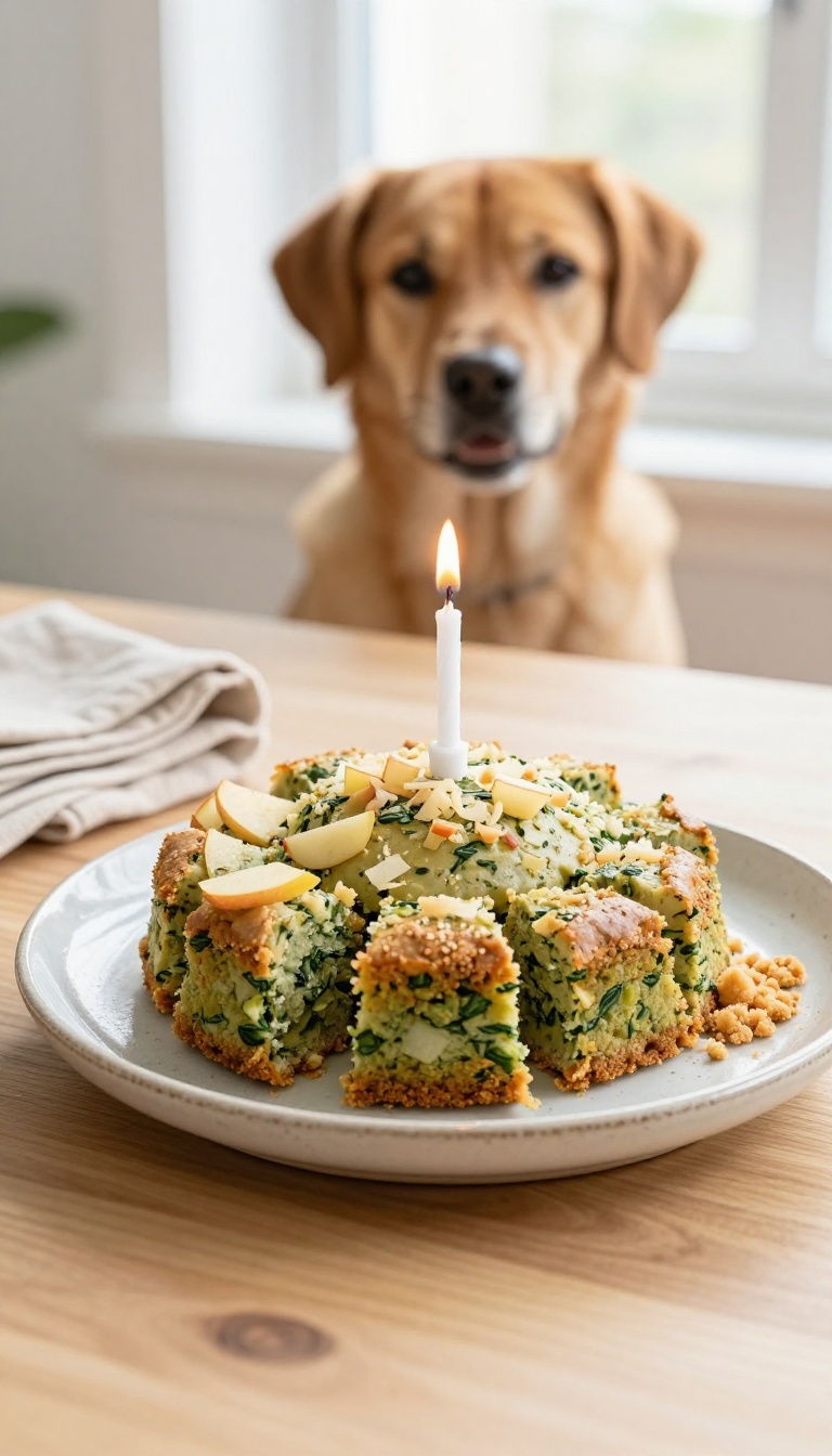 8. Spinach & Apple Dog Cake (Veggie-Packed)