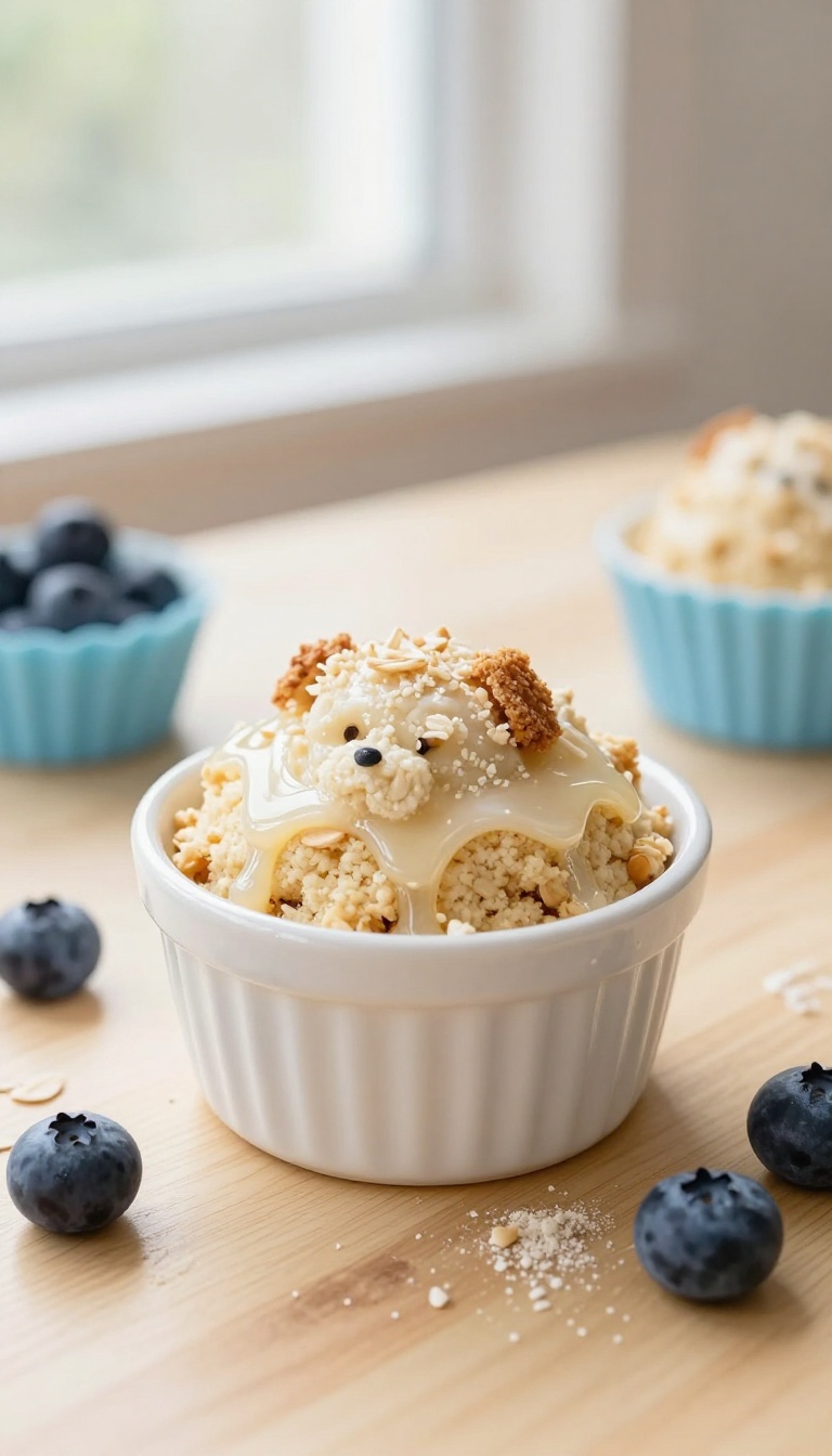 5. Blueberry & Oat Flour Dog Cake with Coconut Topping