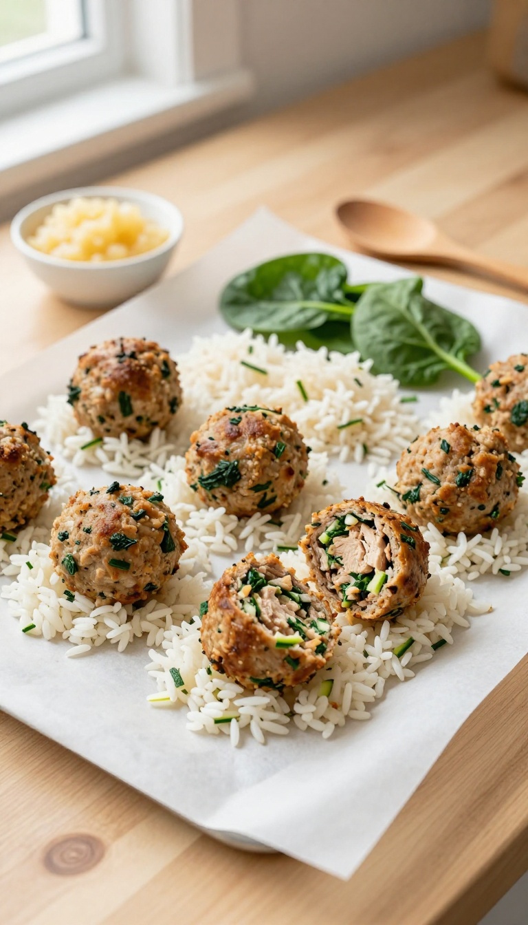 3. Chicken, Rice, and Veggie Meatball Bites