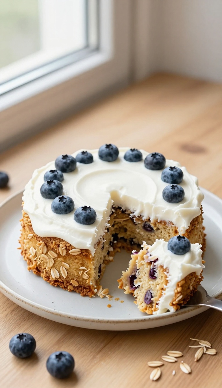 4. Blueberry Oat Cake With Coconut Yogurt Frosting