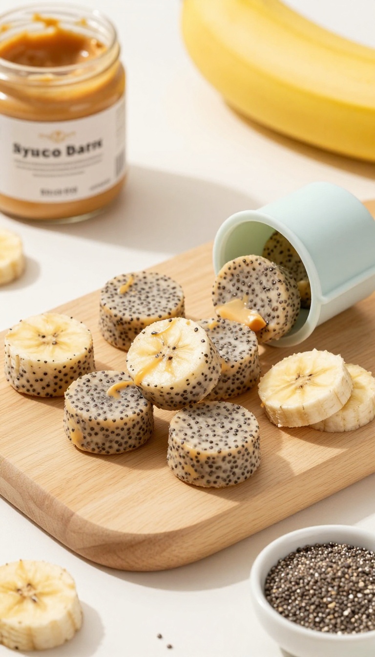 1. Frozen Peanut Butter Banana Chia Bites