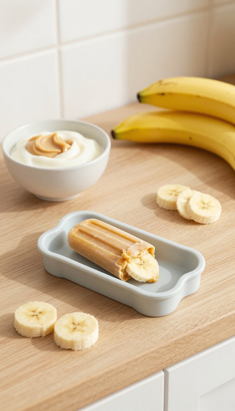 1. Peanut Butter Banana Pupsicles