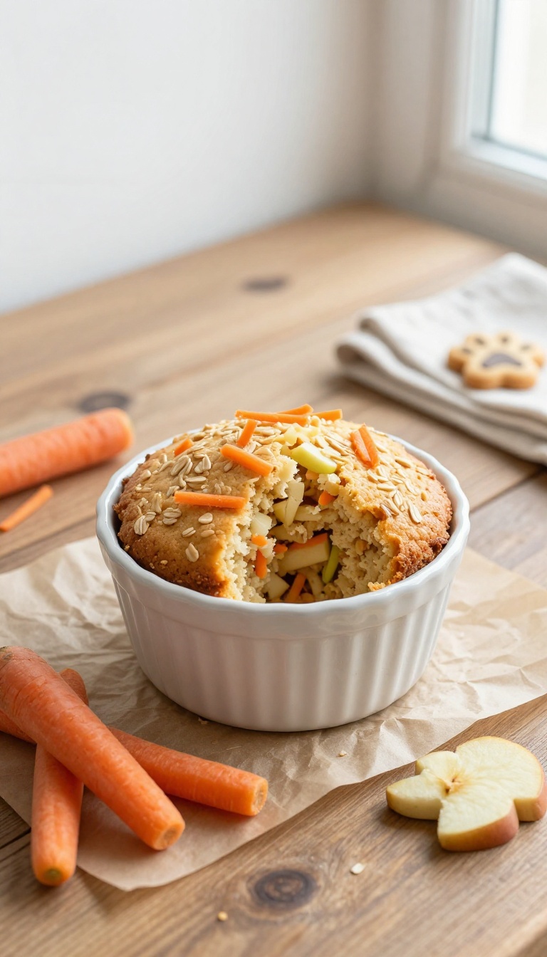 3. Apple Carrot Crunch Cake for Small Dogs