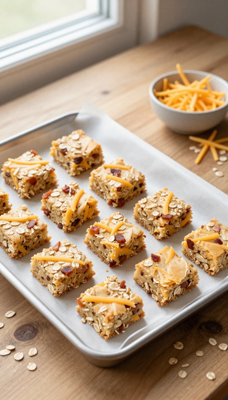 2. Soft-Baked Cheddar Bacon Oat Squares