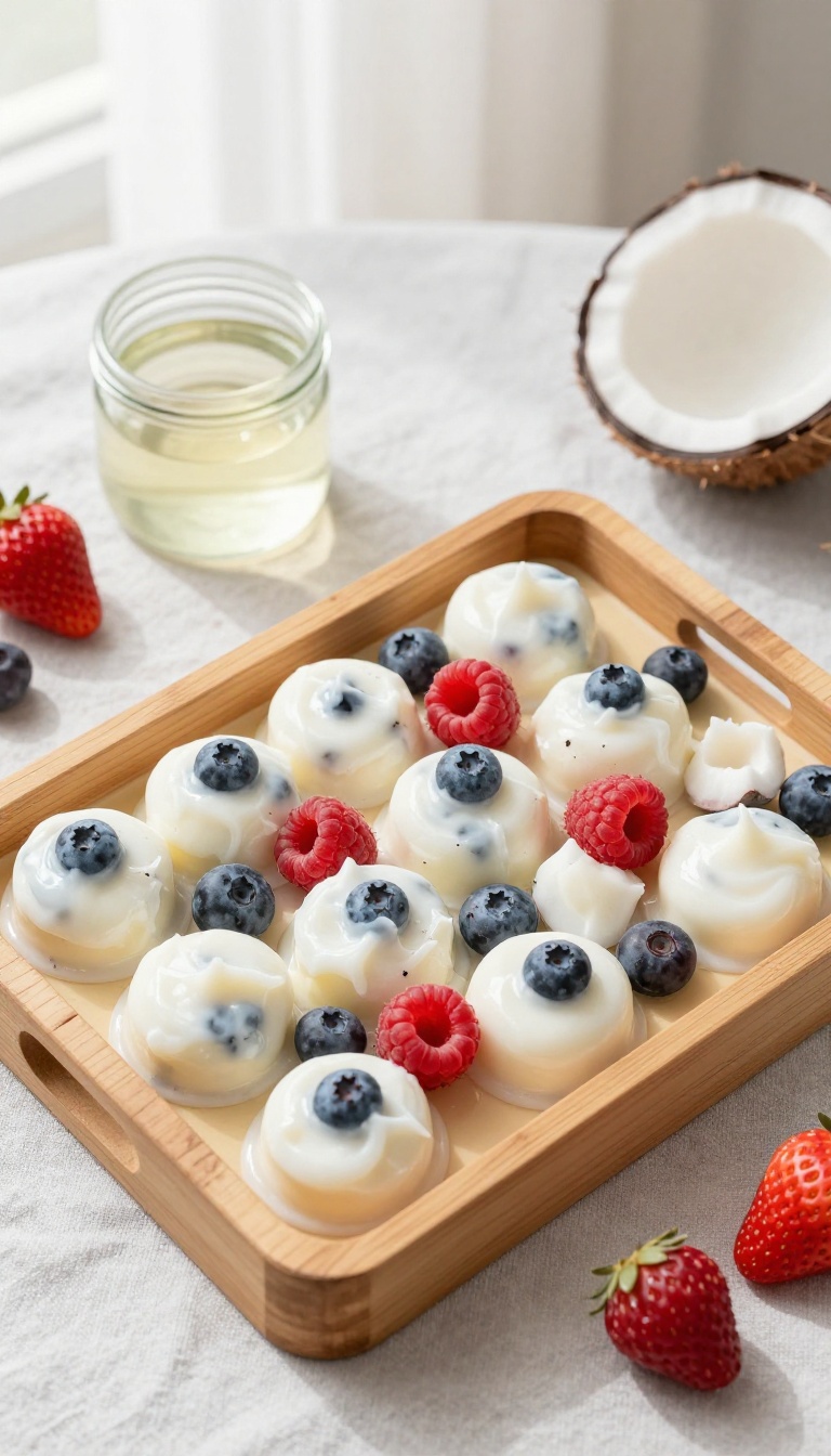 6. Coconut Oil and Berry Pops