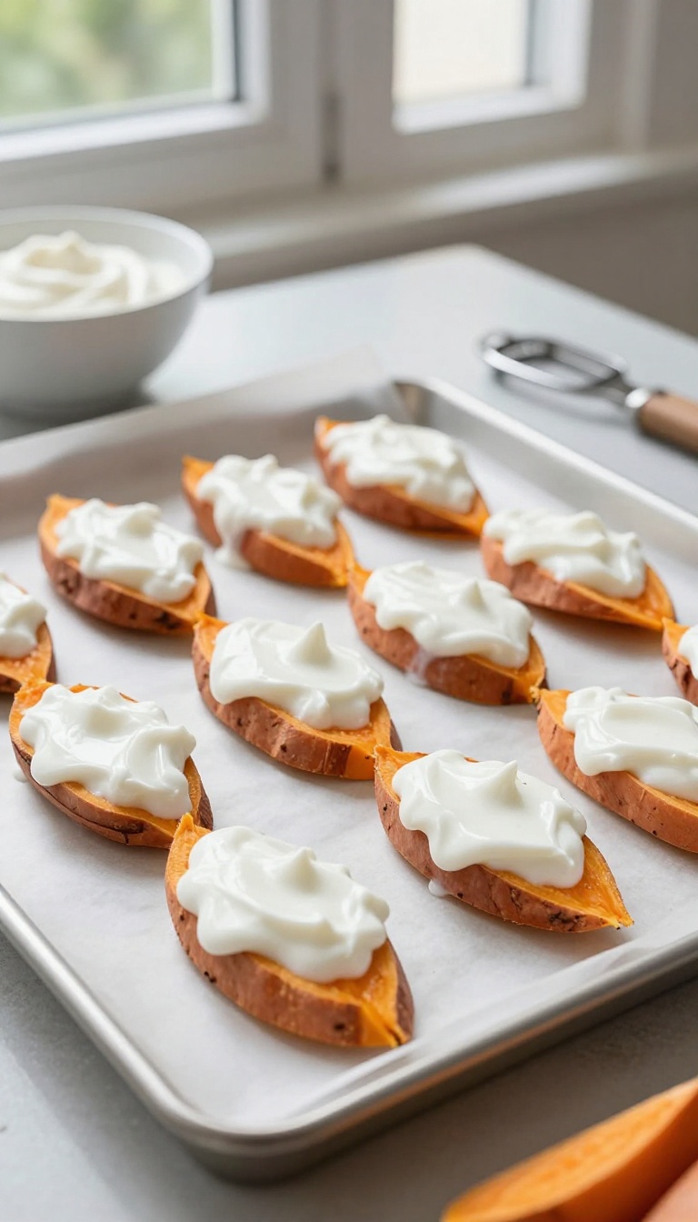 3. Frozen Sweet Potato Ribbon and Yogurt Drops