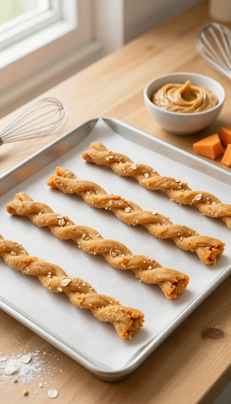 6. Bully Stick Alternative: Sweet Potato & Peanut Butter Twists