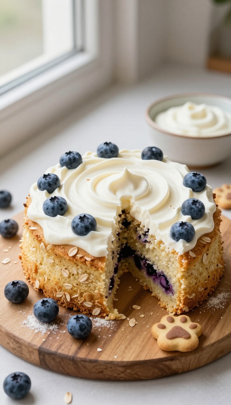 1. Classic Blueberry Oat Cake With Vanilla Yogurt Whipped Topper