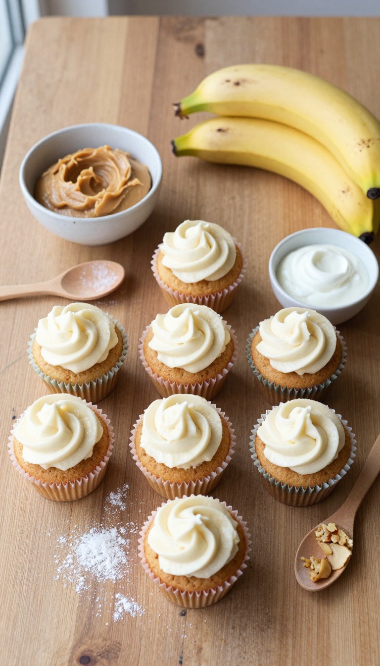 1. Classic Peanut Butter Banana Swirl Cupcakes