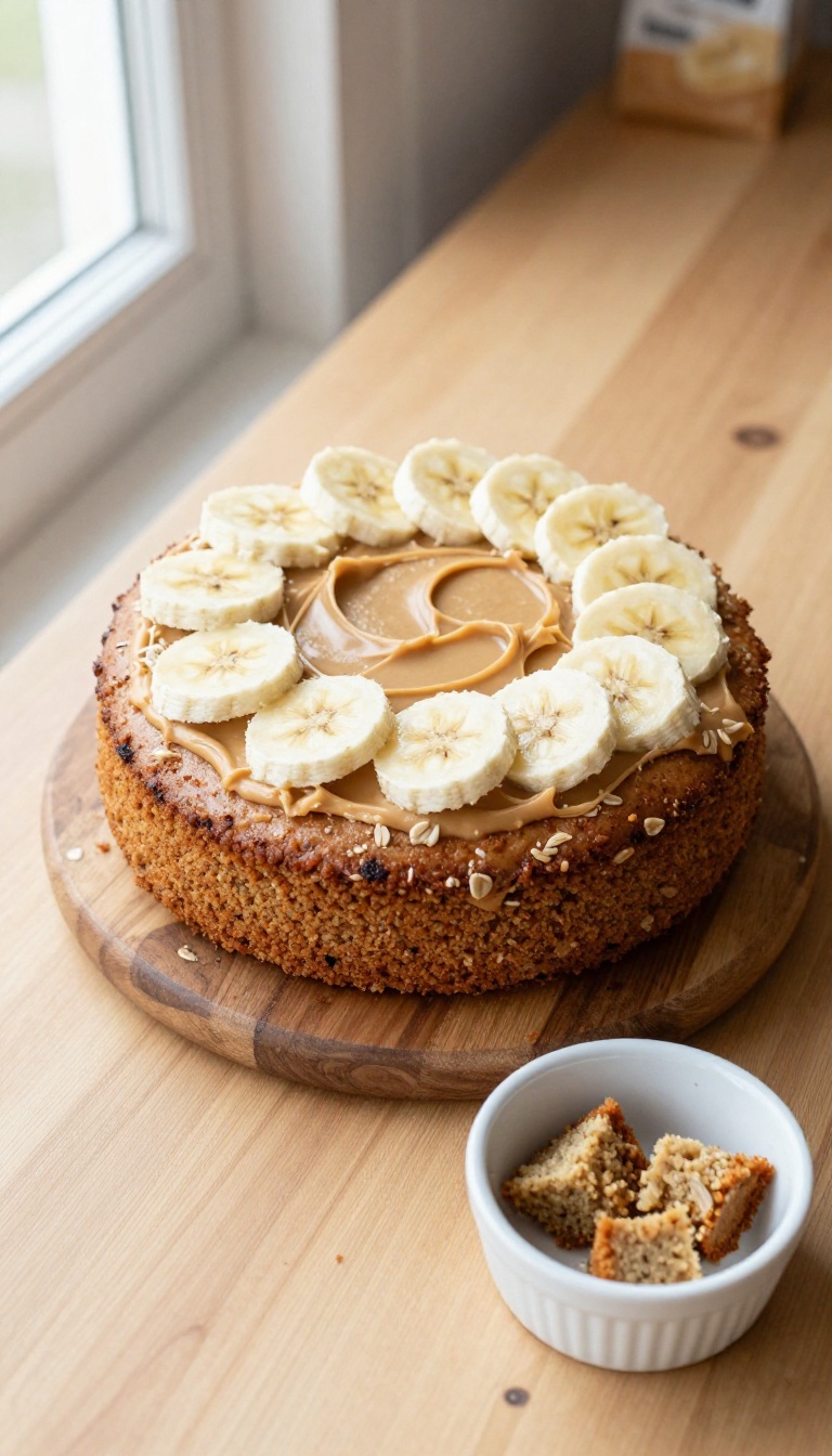 1. Peanut Butter & Banana Celebration Cake